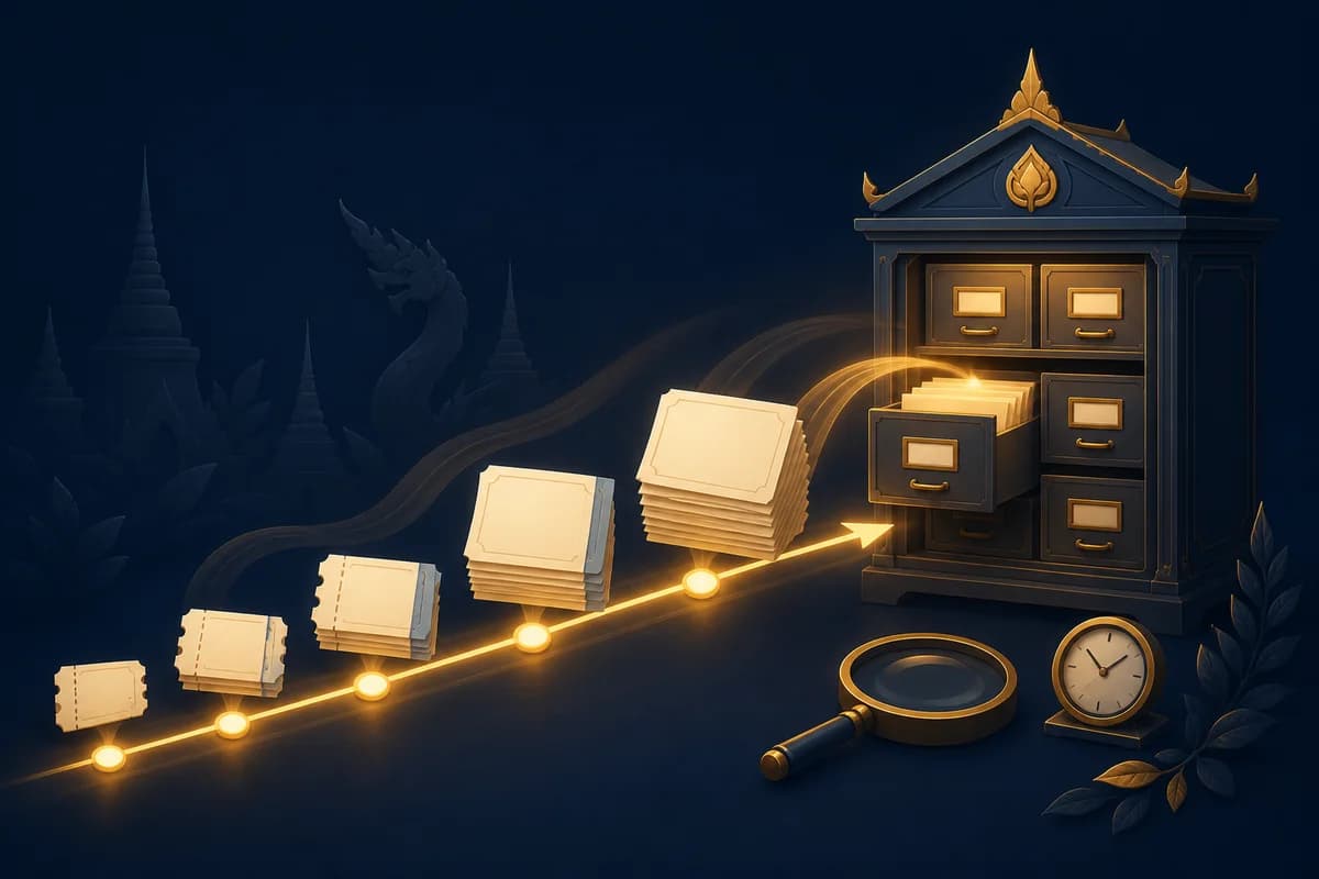 ภาพประกอบคลังเอกสารผลหวยเรียงตามลำดับเวลา